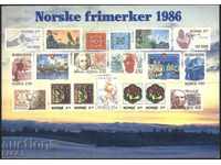 Пощенска картичка Марки 1986 от Норвегия