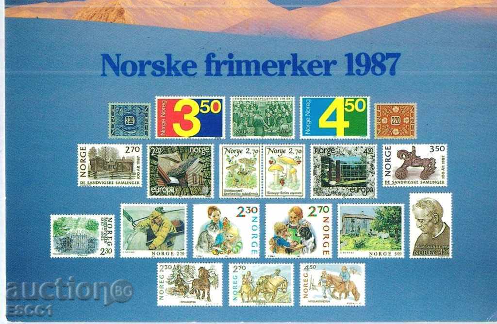 Timbre Carte poștală 1987 Norvegia