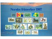 Пощенска картичка Марки 1987 от Норвегия