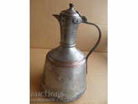 An old manuscript with an inscription and date of 1930s, a teabag kettle baker copper vessel