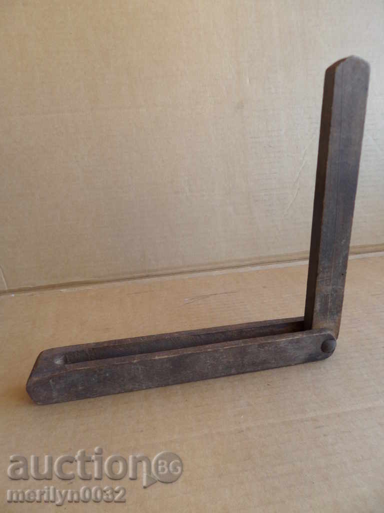 Old woodworking angle wooden tool