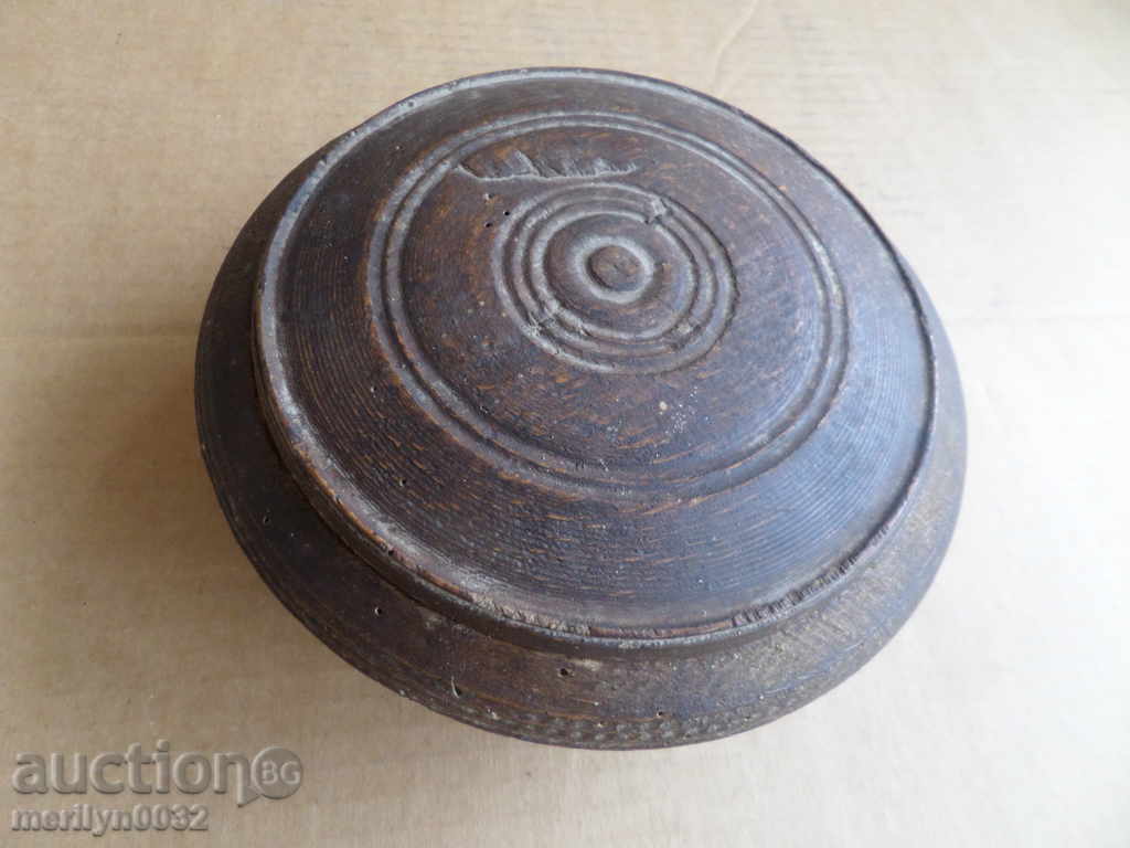 Old wooden vessel, sahan, bowl, cup with lid, wooden - 6 Old wooden vessel, sahan, bowl, cup with lid, wooden - 6