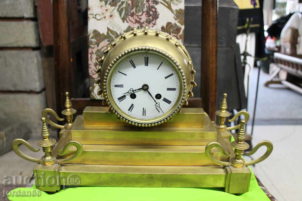 Mantel Ship French Bronze Clock