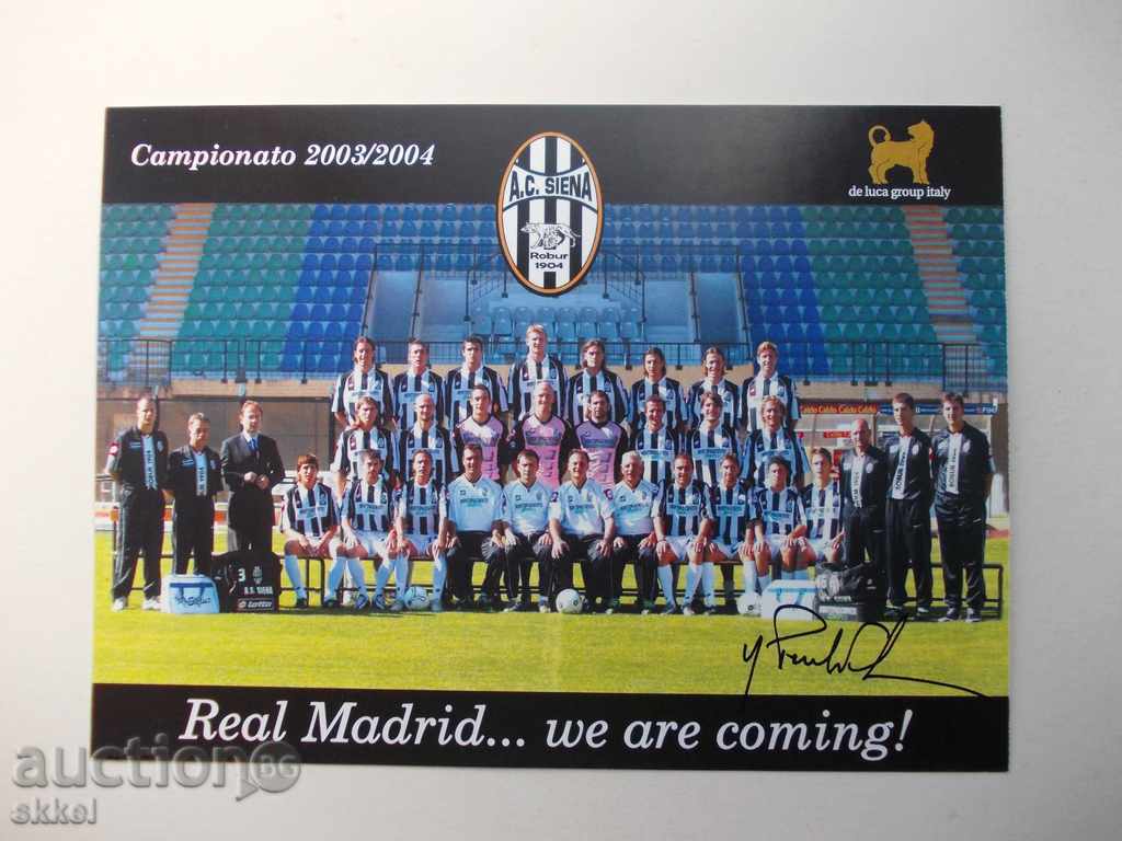 Football card Sienna Italy 2003/04 soccer photo