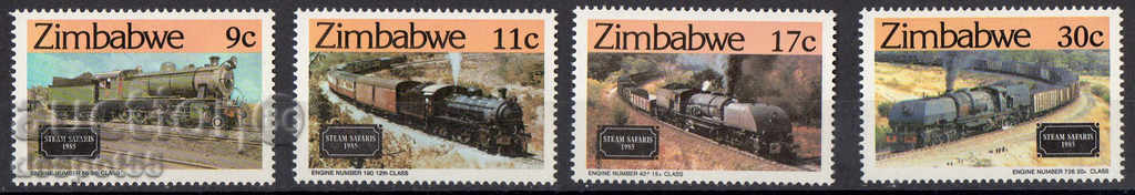 1985. Zimbabwe. "Zimbabwe cu abur Safaris" - locomotive.