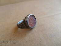 Османски пръстен сребро камък и гема накит бижу