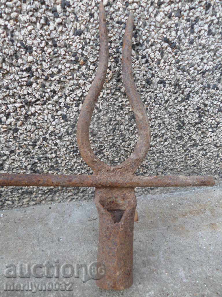 Παλιά σφυρήλατα δύο δόντια, δίκρανο, σφυρήλατο σίδερο - 5 Παλιά σφυρήλατα δύο δόντια, δίκρανο, σφυρήλατο σίδερο - 5