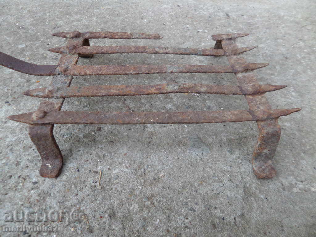 An old hand-forged grill, a steak, wrought iron - 6 An old hand-forged grill, a steak, wrought iron - 6