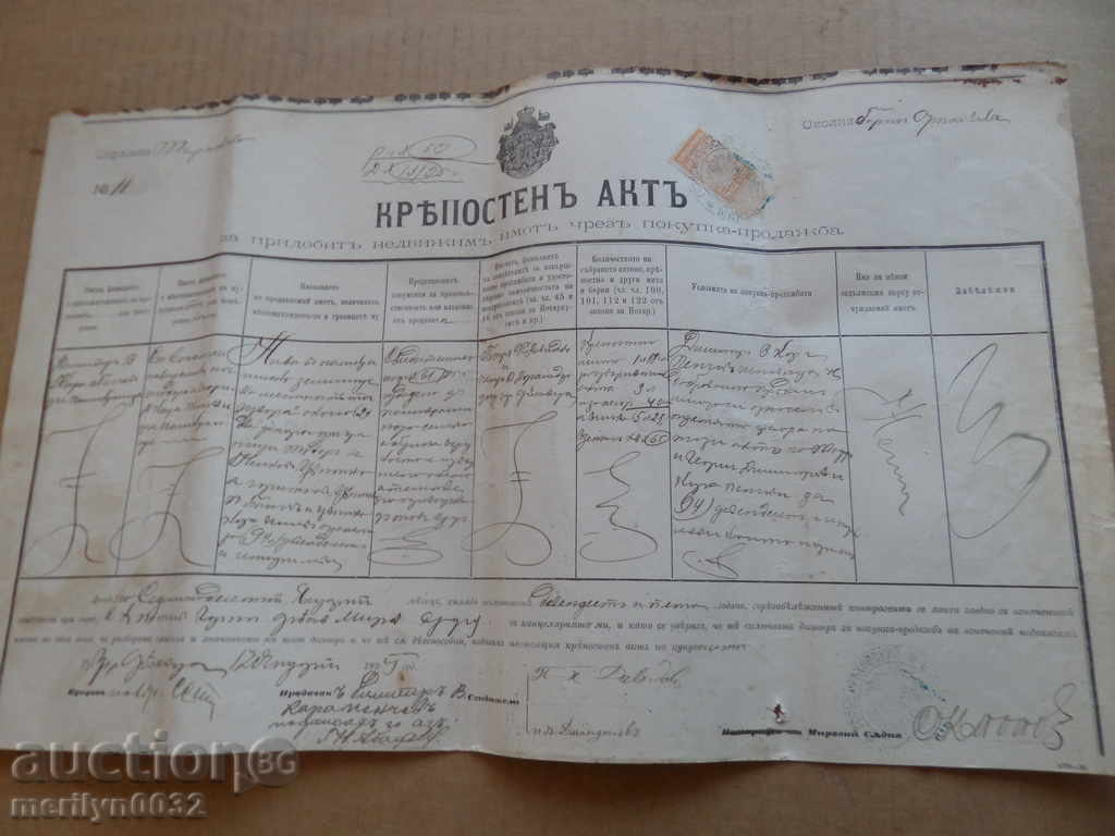 Sacred act document for property