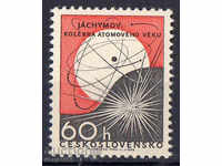 1966. Cehoslovacia. Modelul atomic de uraniu.