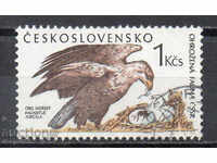 1989. Τσεχοσλοβακία. Απειλούμενα είδη - λευκό-ουρά αετό.