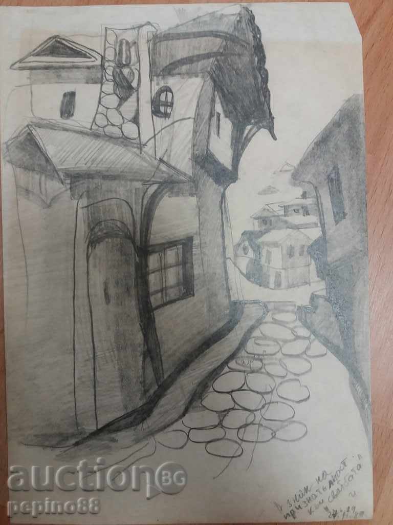 Drawing old houses
