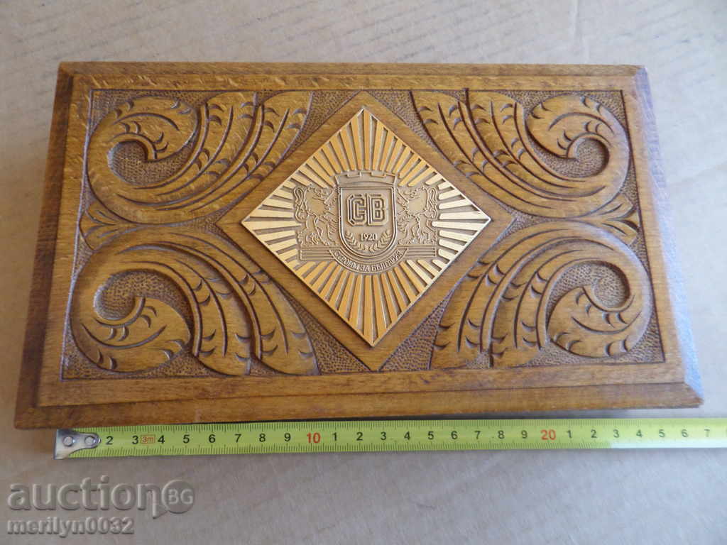 Jewelry Box Wood Carving Plaque of Construction Troops - 6 Jewelry Box Wood Carving Plaque of Construction Troops - 6