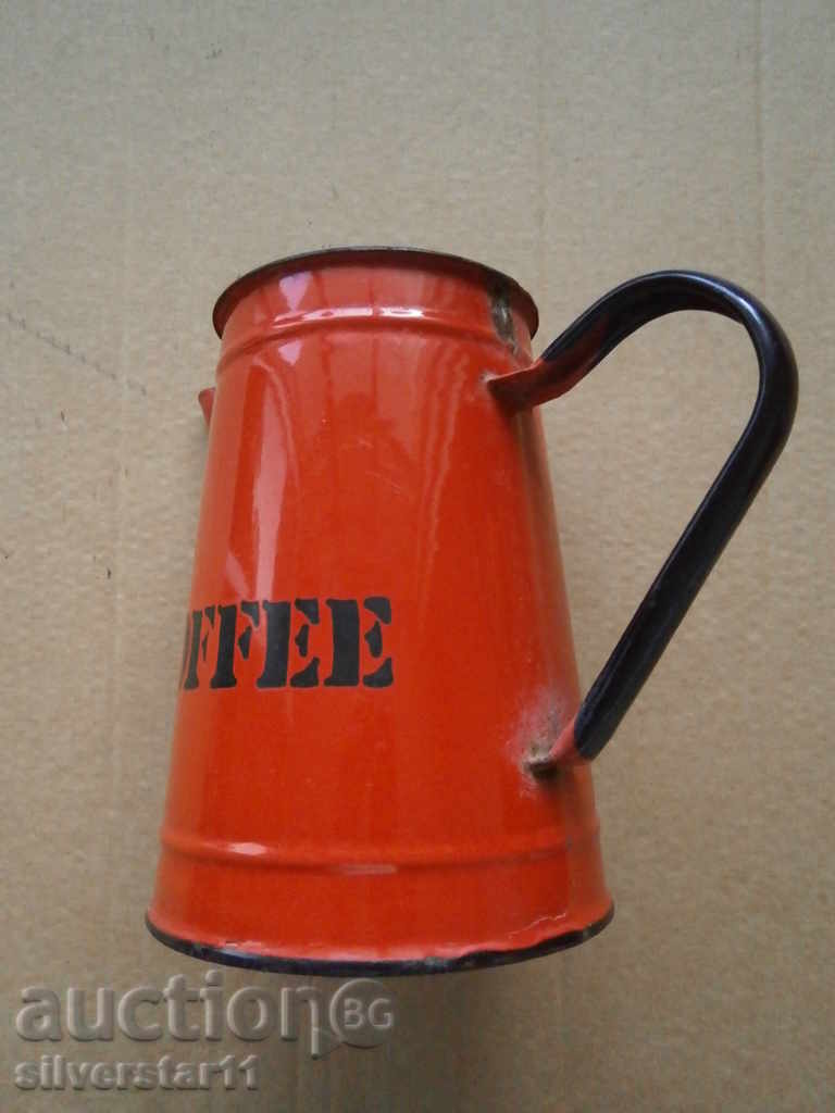 antique enamel coffee pot 1930s vintage retro with price 41.00 BGN | € 20.96 antique enamel coffee pot 1930s vintage retro with price 41.00 BGN | € 20.96