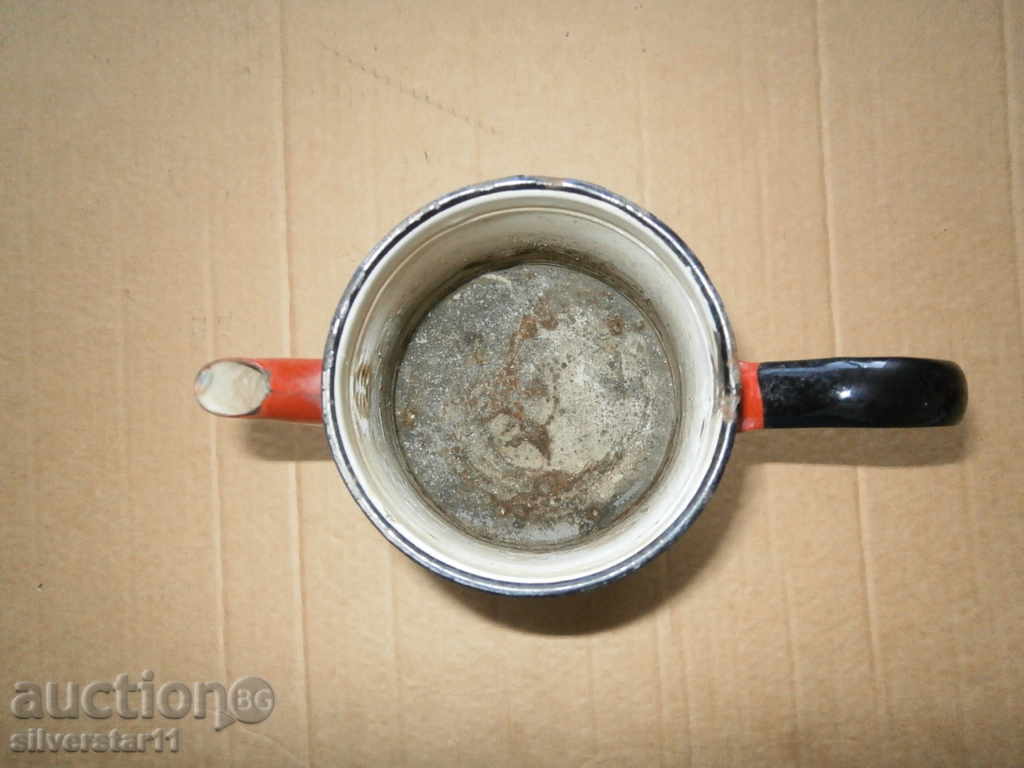 Auction antique enamel coffee pot 1930s vintage retro Auction antique enamel coffee pot 1930s vintage retro