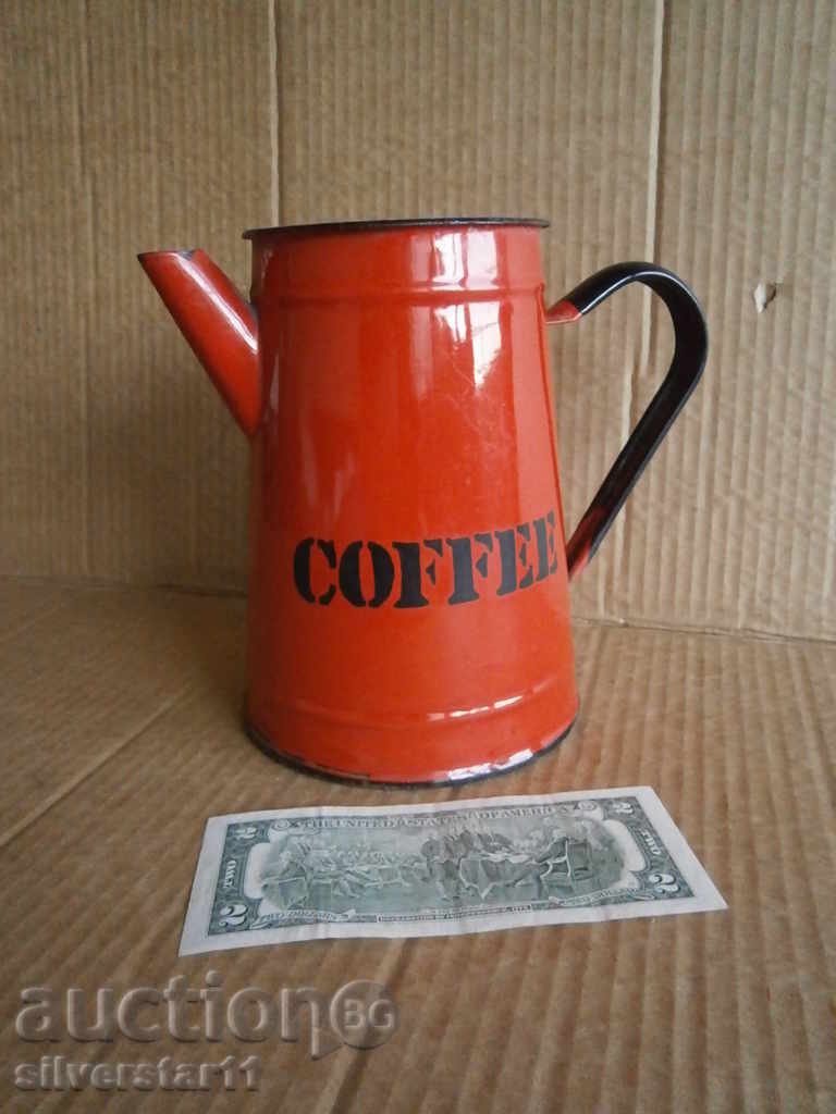 antique enamel coffee pot 1930s vintage retro - 6 antique enamel coffee pot 1930s vintage retro - 6