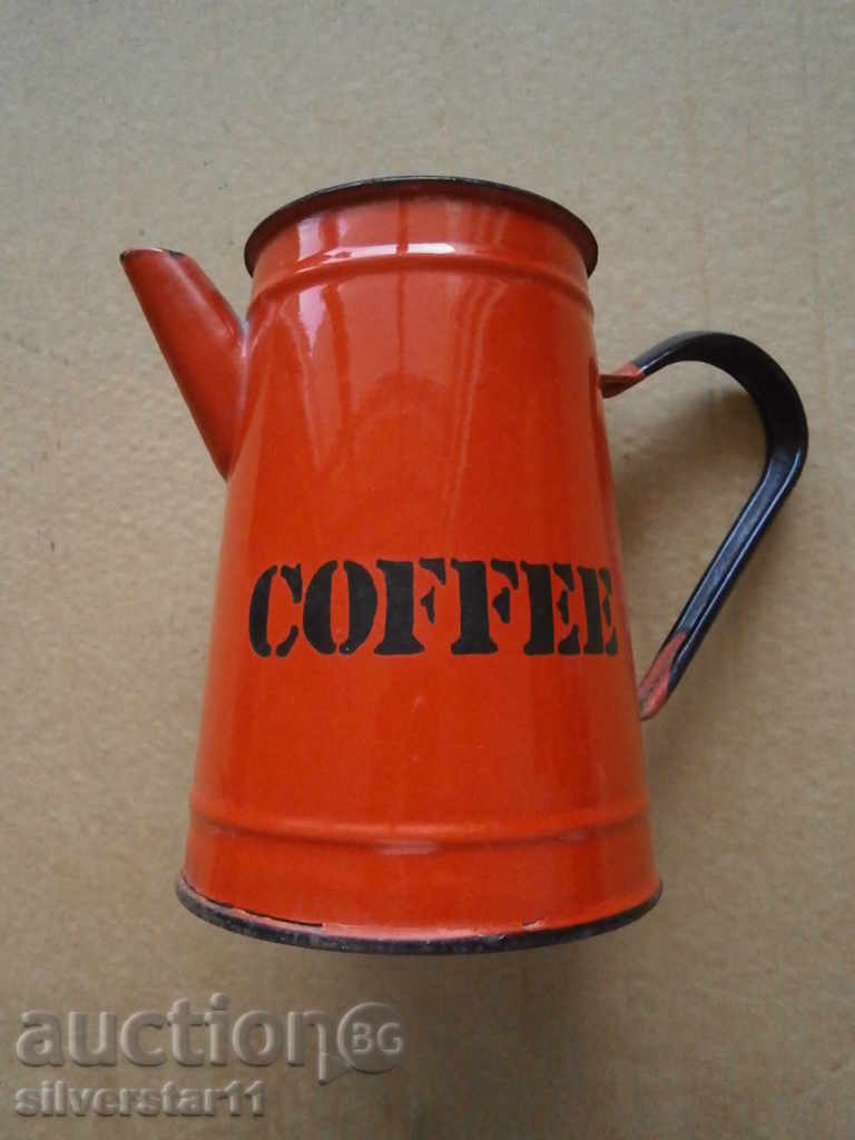 antique enamel coffee pot 1930s vintage retro