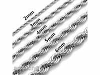 Ланец от неръждаема стомана, усукана оплетка