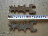antique key lot two pieces