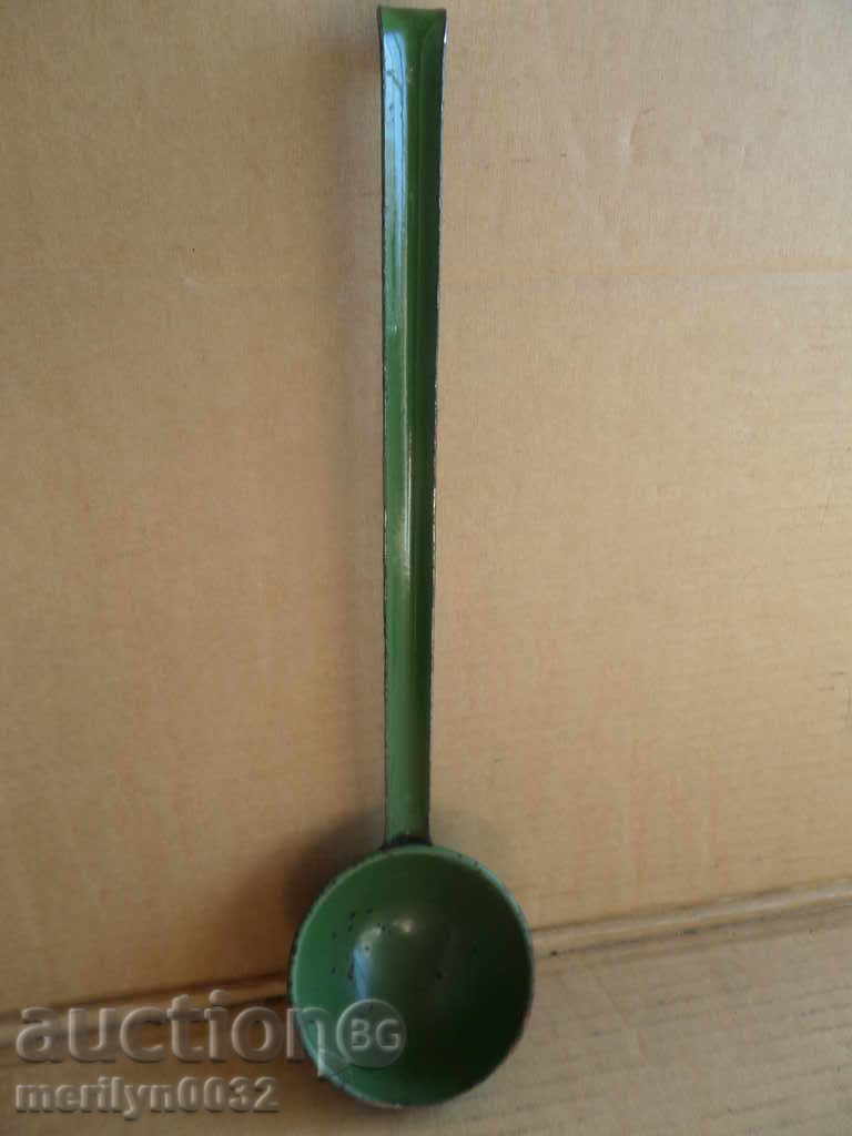 Old spoon with enamel, lamb early wound, PRB with price 26.00 BGN | € 13.29 Old spoon with enamel, lamb early wound, PRB with price 26.00 BGN | € 13.29