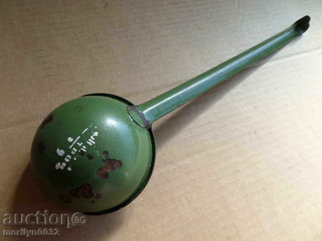 Auction Old spoon with enamel, lamb early wound, PRB Auction Old spoon with enamel, lamb early wound, PRB