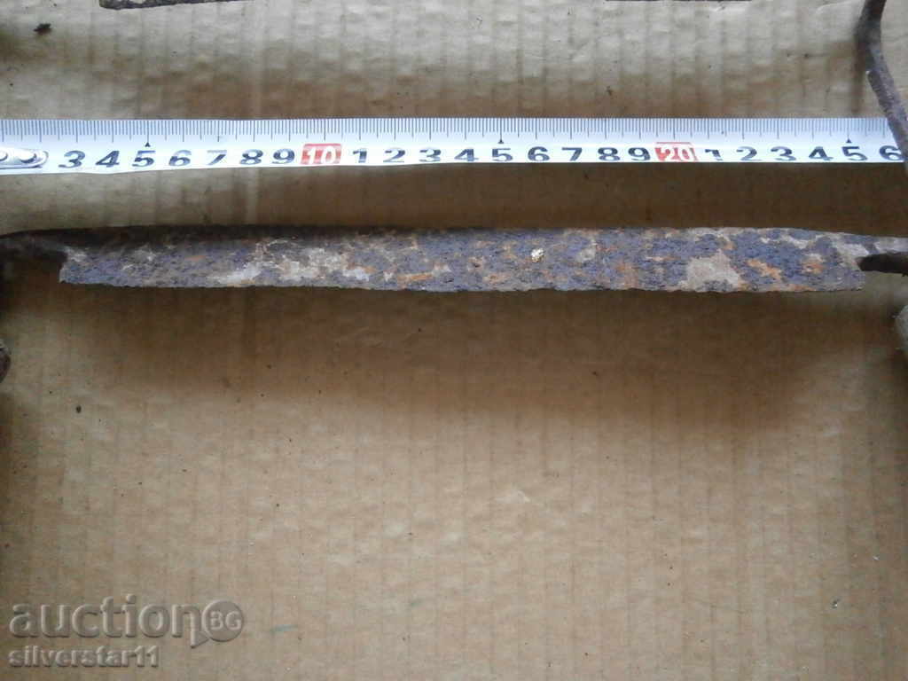 Delivery of Old hand forged iron tool, lot of two pieces Delivery of Old hand forged iron tool, lot of two pieces