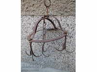 Wheel with hooks for cleaning hooks crooked iron wrought iron