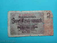 2 rentmarki Γερμανία 1937.
