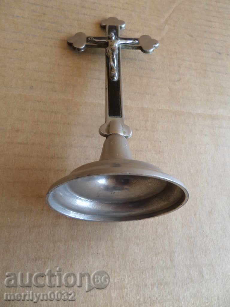 Table cross crucifix Jesus Golgotha mid 20th century - 5