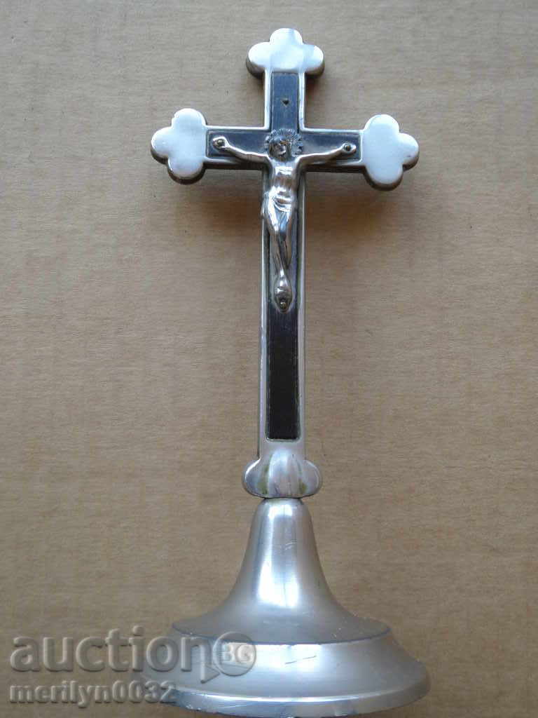 Table cross crucifix Jesus Golgotha mid-20th century