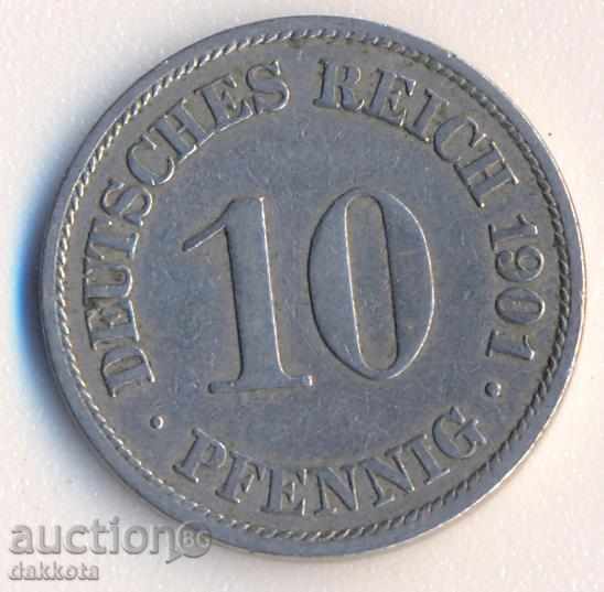 Германия 10 пфeнига 1901a