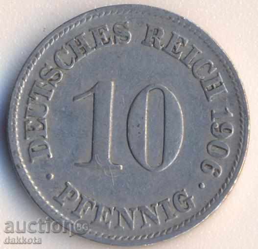 Германия 10 пфeнига 1906d