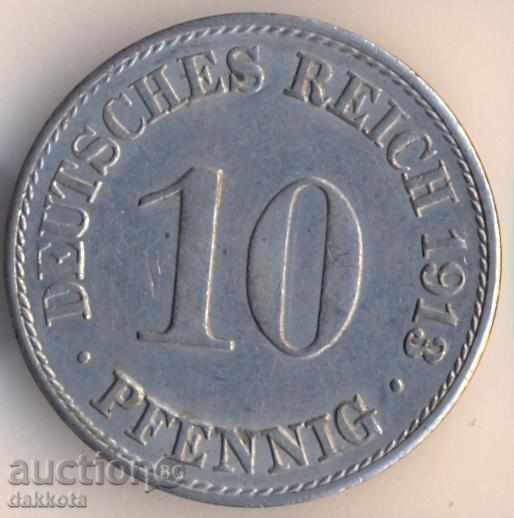 Germania 10 pfeniga 1913a