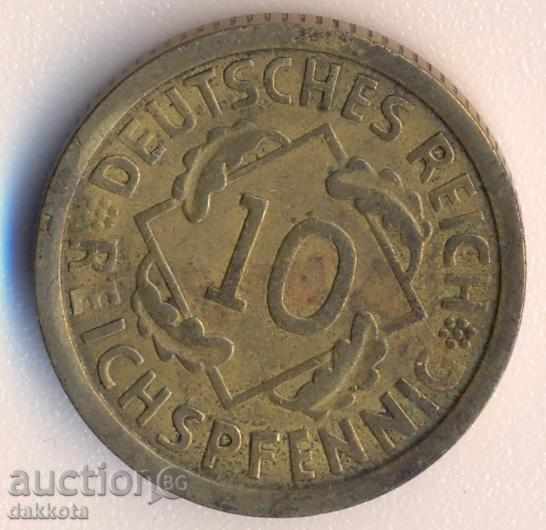 Германия 10 рейхспфeнига 1925a
