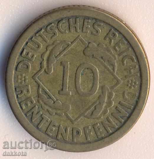 Германия 10 рентенпфeнига 1924е
