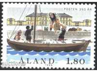 Чиста марка 350 години Поща, Лодка 1988 от Аланд