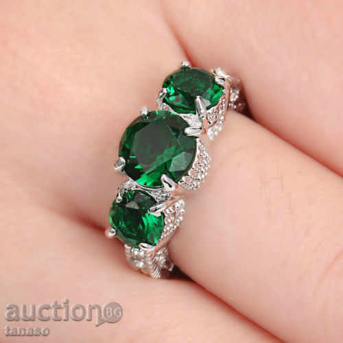 Ring with zircons and zircons, size 52 with price 20.00 BGN | € 10.23