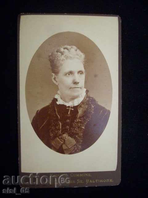 Photo CDV cardboard, small. Woman
