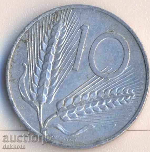 Италия 10 лири 1953 година