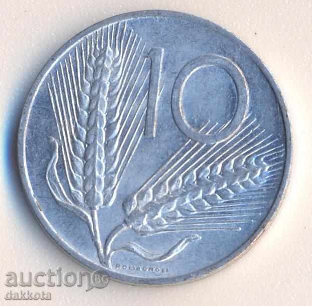 Italia 10 liras în 1969