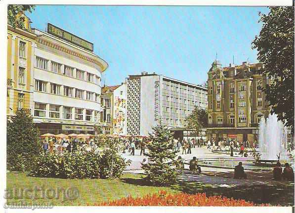 Картичка  България  Пловдив Централният площад с фонтана*
