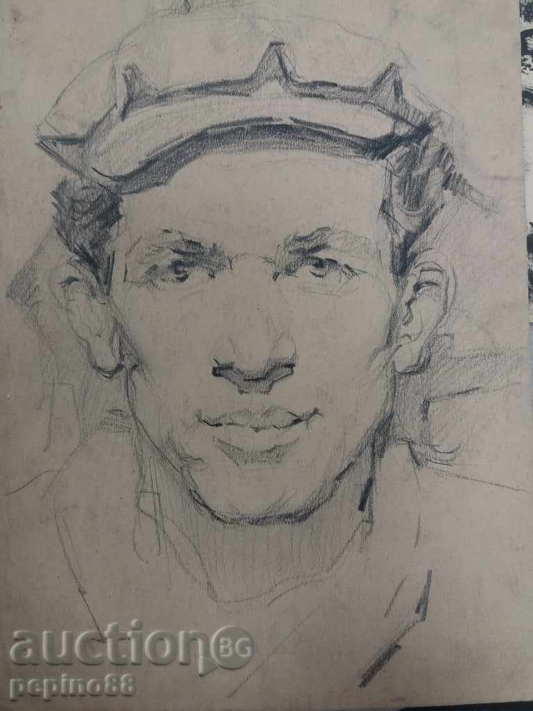 Old male portrait drawing. with price 30.00 BGN | € 15.34 Old male portrait drawing. with price 30.00 BGN | € 15.34