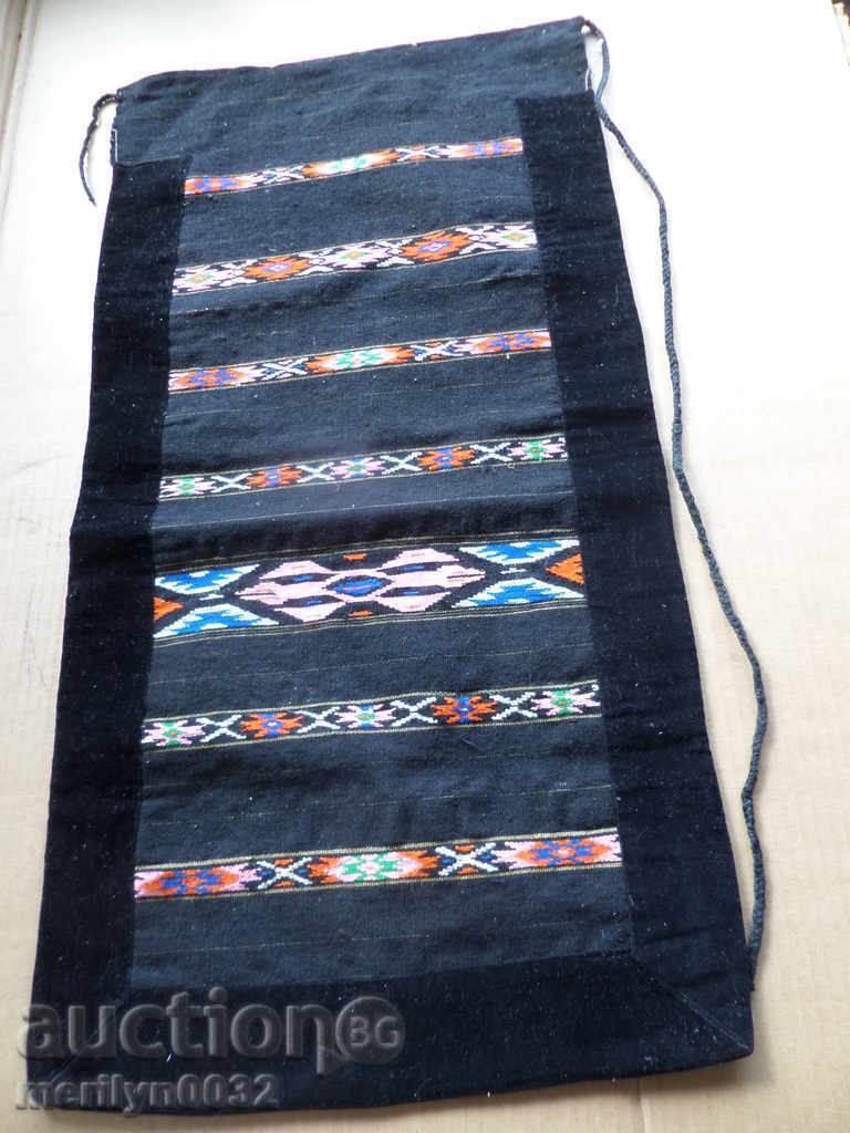 Old woven embroidered embroidered apron with purple sukman costume