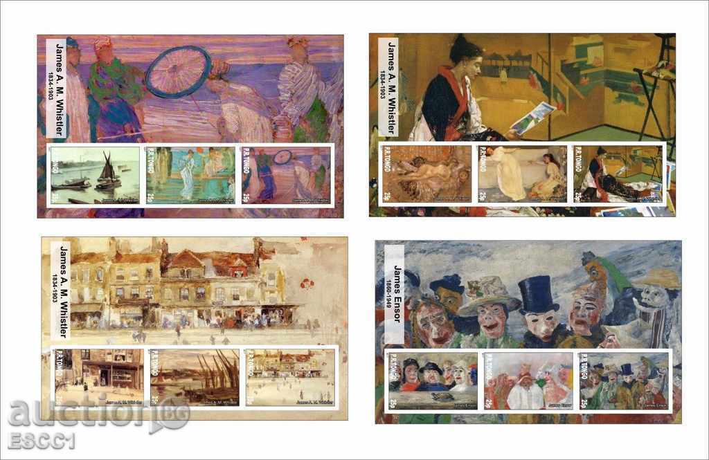 Δημοπρασία Καθαρίστε μπλοκ ζωγραφικής Rousseau David Ensor Whistler 2017 Τόνγκο