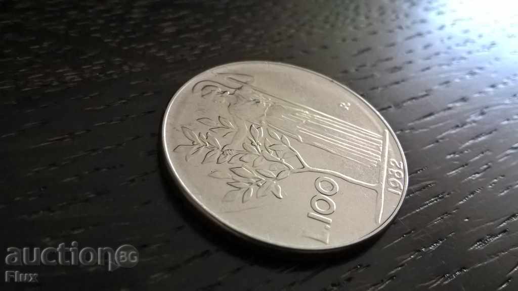 Монета - Италия - 100 лири | 1982г.