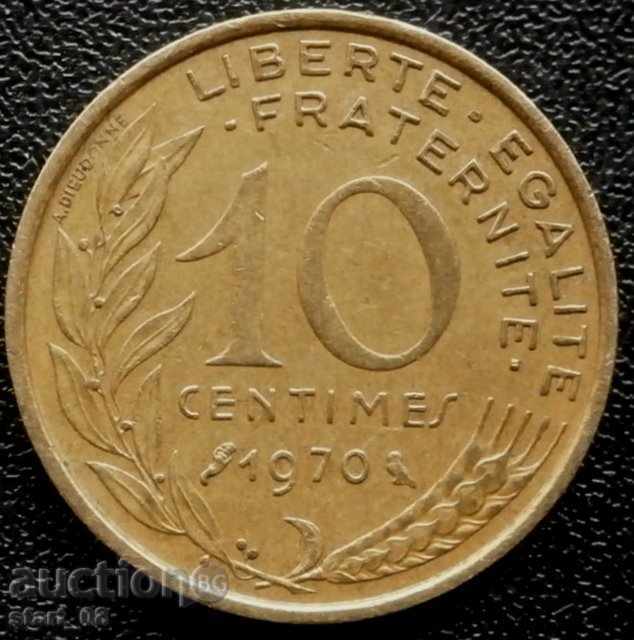 Franța - 10 centime - 1970