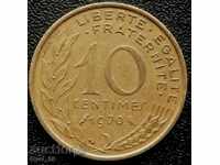 Franța - 10 centime - 1970