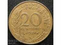 Franța - 20 centime - 1981