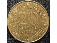 Franța - 20 centime - 1976