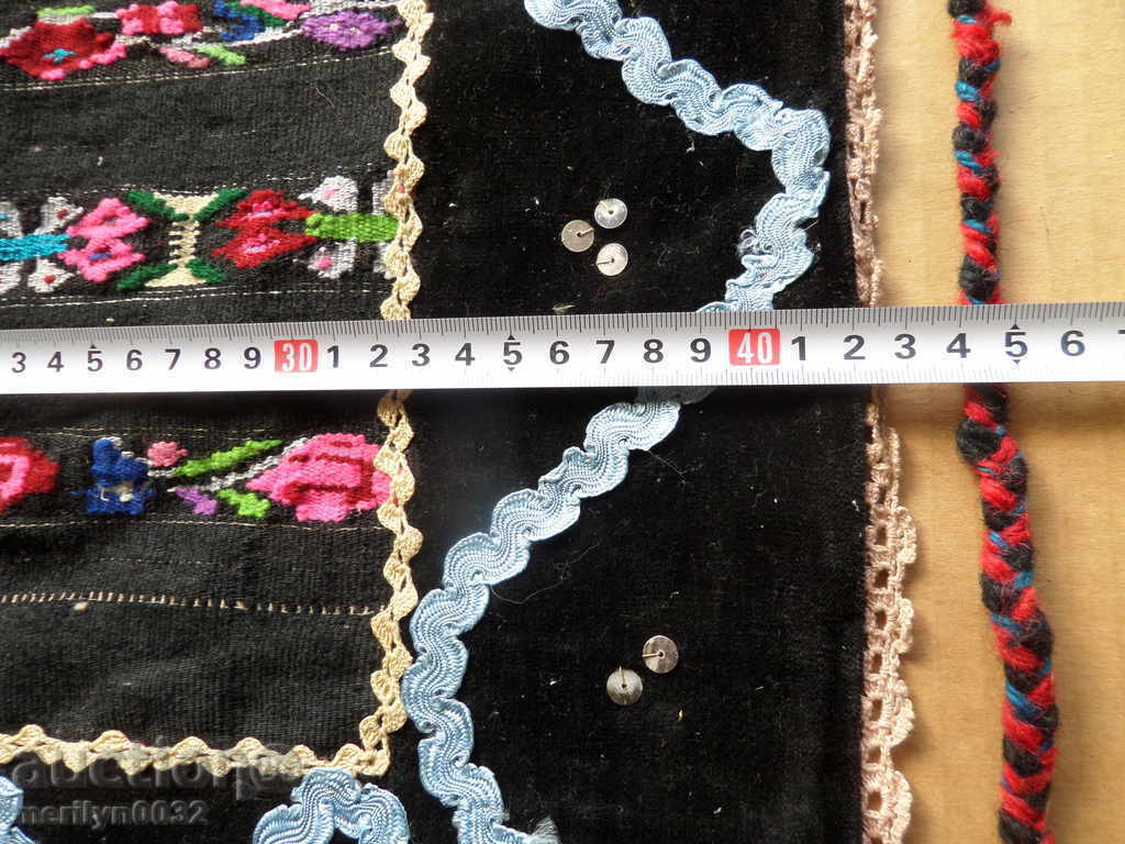 Old woven embroidered embroidered apron with tinsel wear sukman - 6